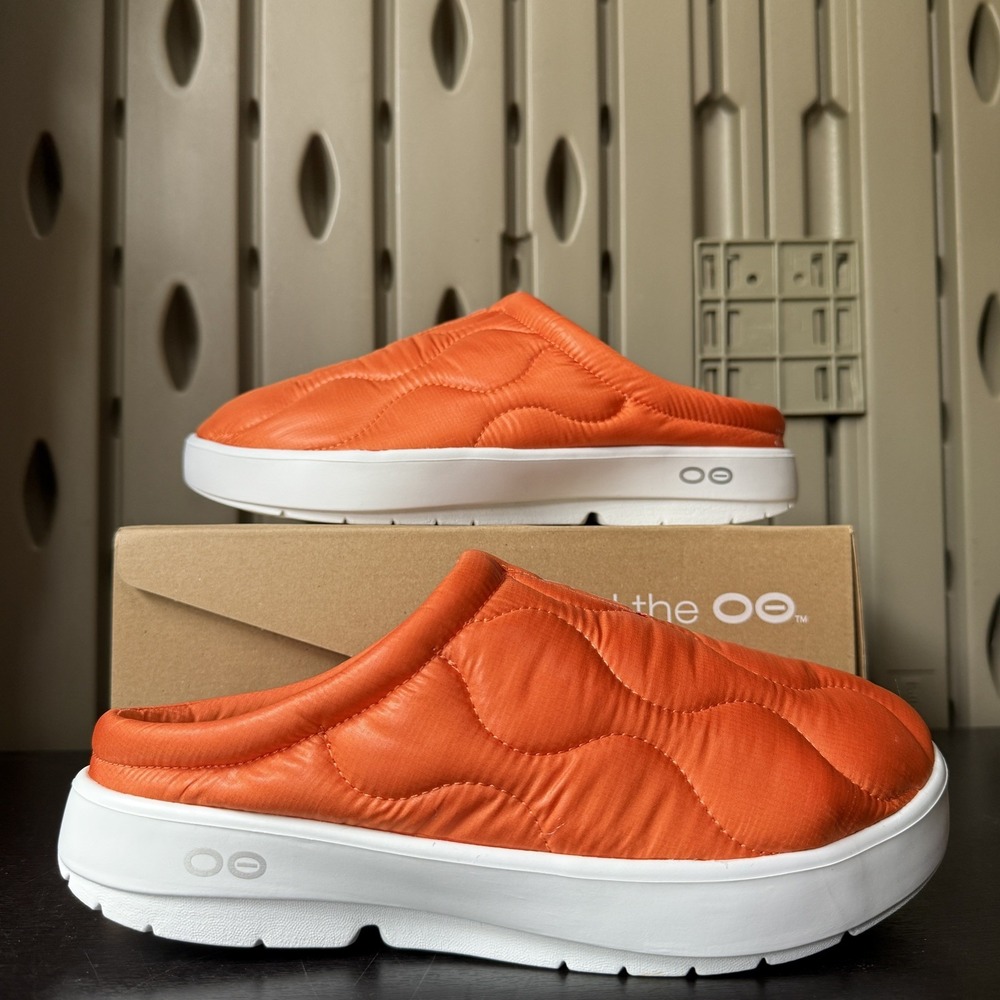 Oofos Men's OOCOOZIE THERMO MULE Recovery Shoe Comfort Orange Size 10